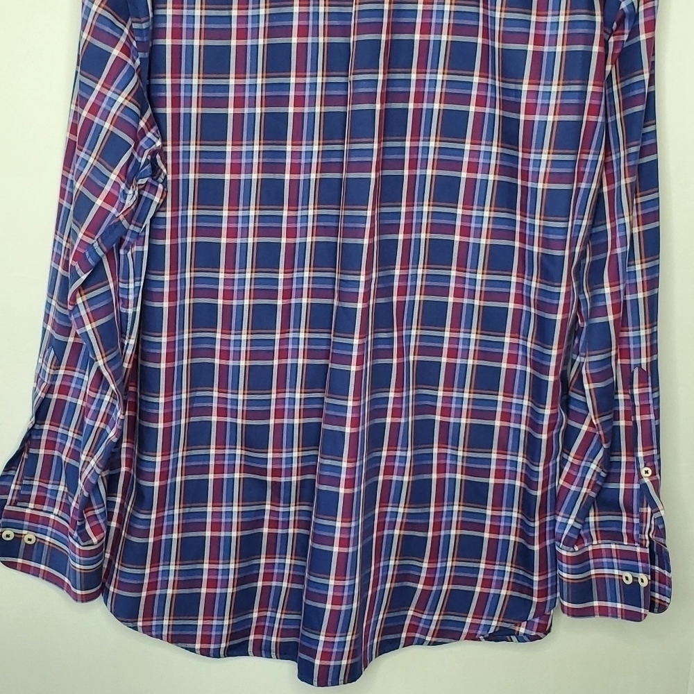 Peter Millar Cotton Button Down Shirt Size XL Plaid Long‎ Sleeve Casual - Picture 7 of 14